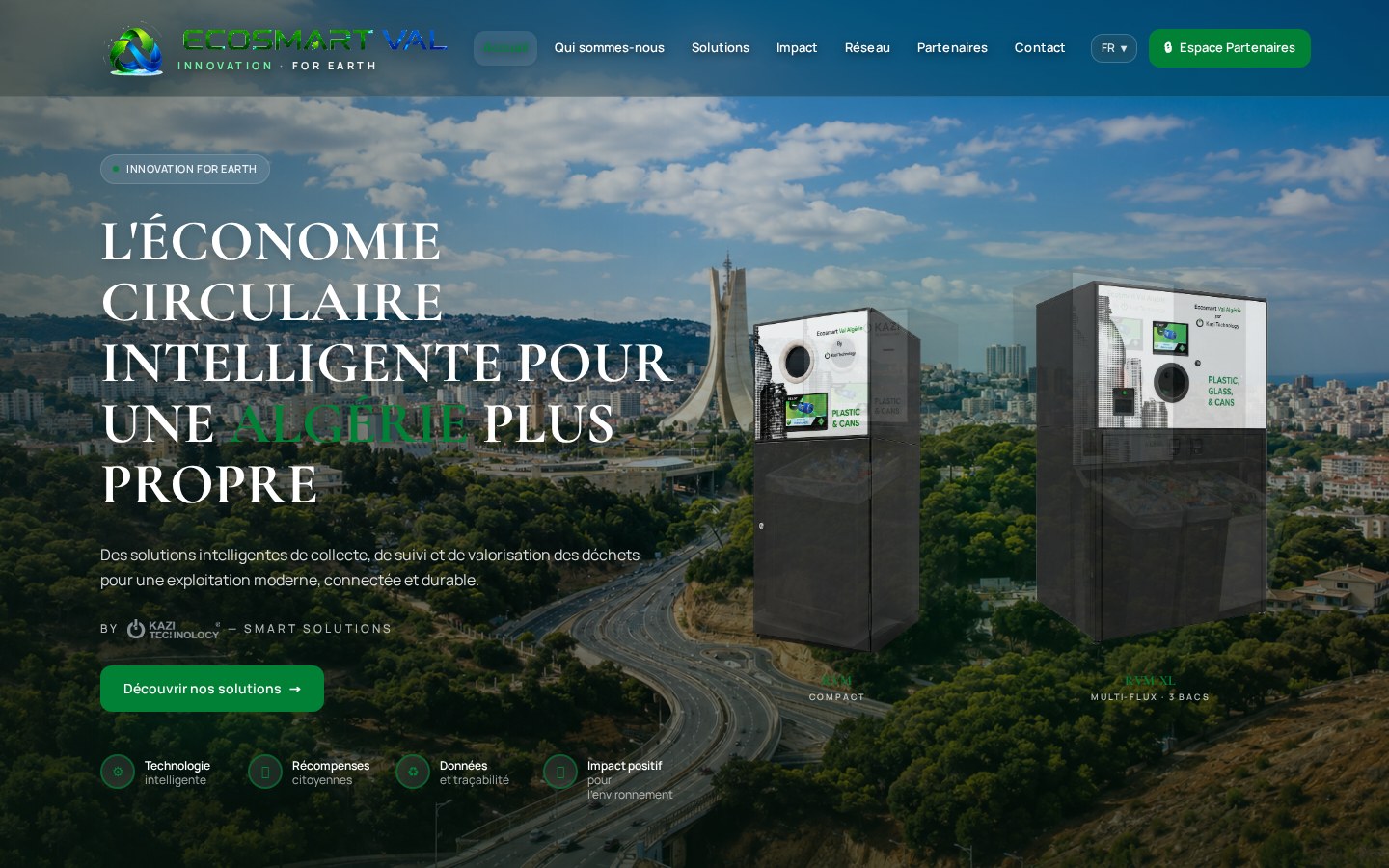 Site web EcoSmart Val réalisé par INVADERS