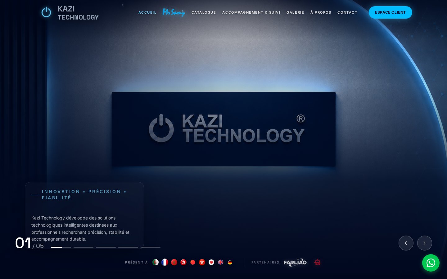 Site web Kazi Technology réalisé par INVADERS